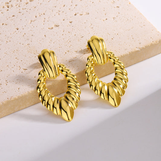 Radiant Aura Gold Earrings