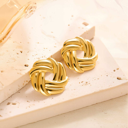 Endless Twists Gold Studs