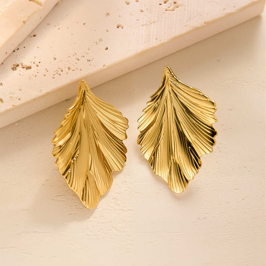 Golden Foliage Earrings
