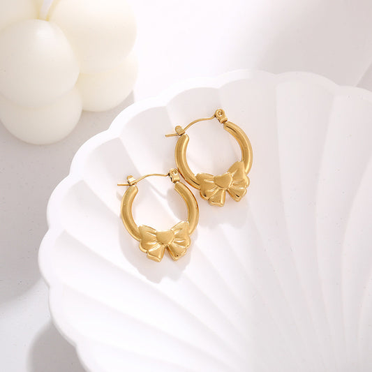 Bowtini Hoop Earrings