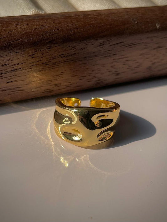Gold Digger Hammered Ring