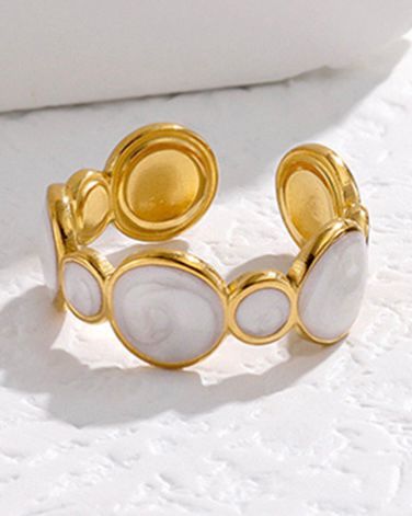 Ivory Halo Gold Ring