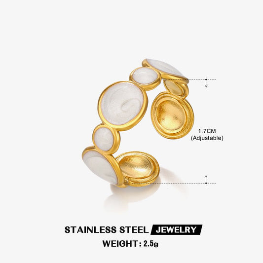 Ivory Halo Gold Ring