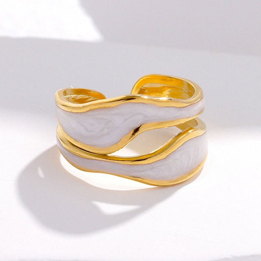 Abstract Swirl Chunky Ring