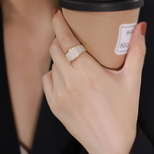 Marbled Muse Statement Ring