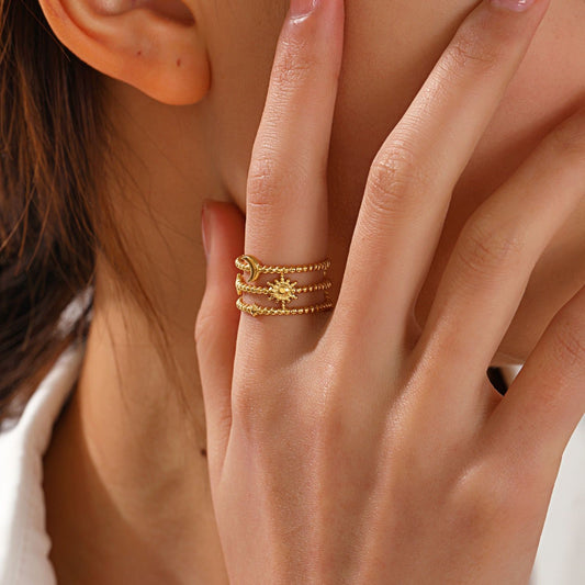 Stellar Charm Gold Ring