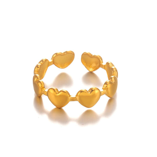 Heart Mania Gold Ring