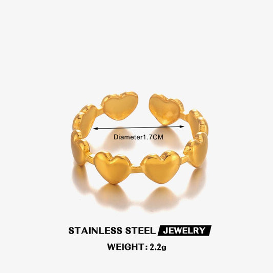 Heart Mania Gold Ring