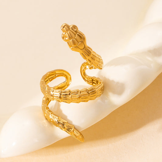 Fang n Flame Gold Ring
