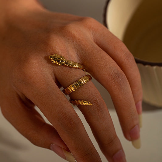 Fang n Flame Gold Ring