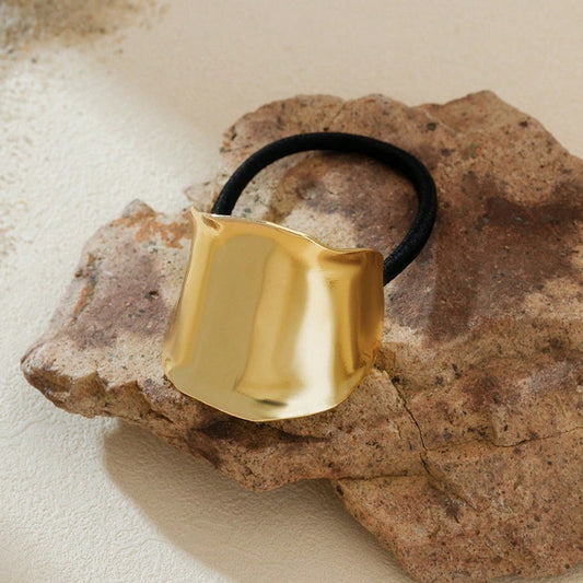 Hammered Statement Metal Hair Tie