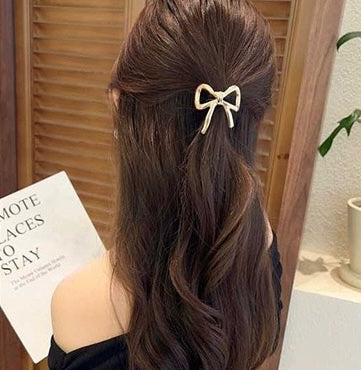 Bow Statement Metal Hair Tie