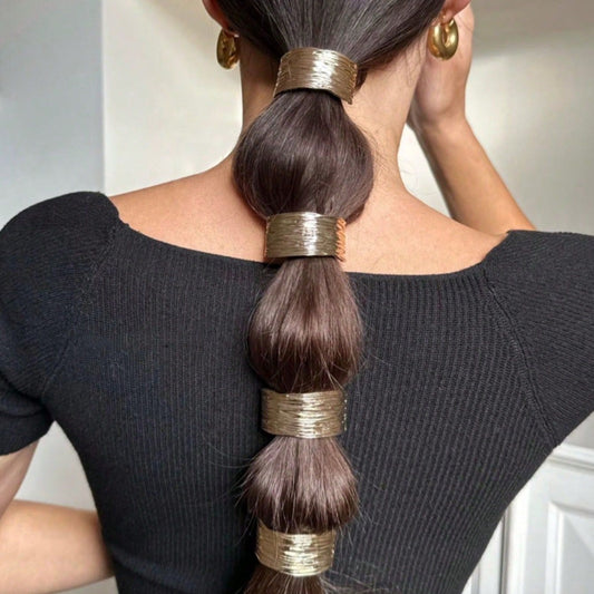 Textured Statement Metal Hair Tie