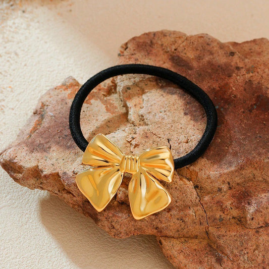 Dainty Ribbon Statement Metal Hair Tie