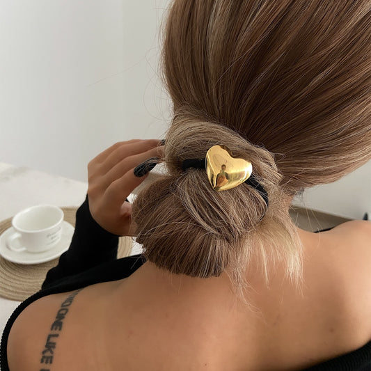 Heart Statement Metal Hair Tie