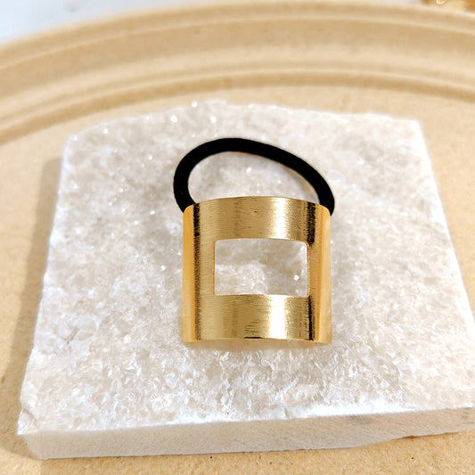 Square Statement Metal Hair Tie
