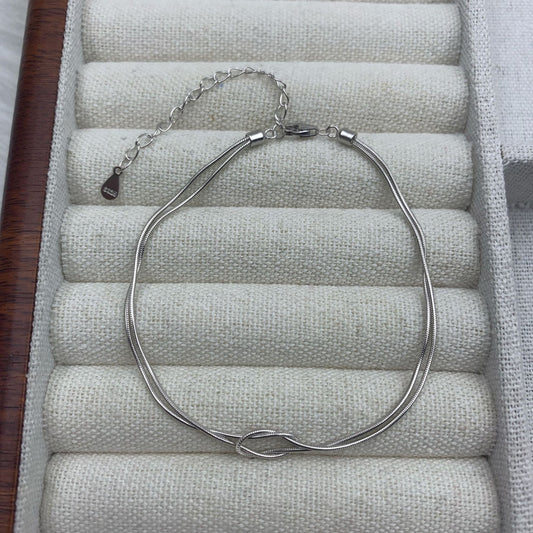 Twisted Intentions Silver Bracelet