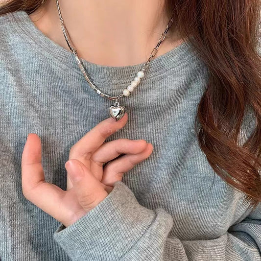 Silver Sin Pearl Necklace