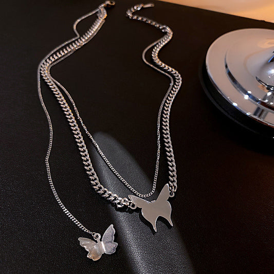 Double Trouble Butterfly Necklace