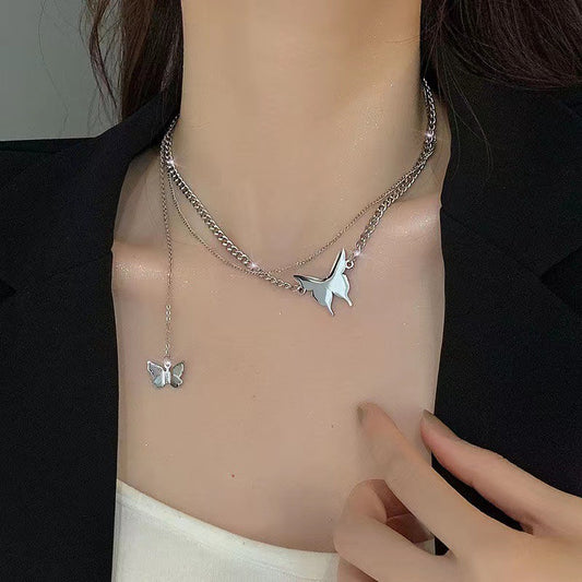 Double Trouble Butterfly Necklace