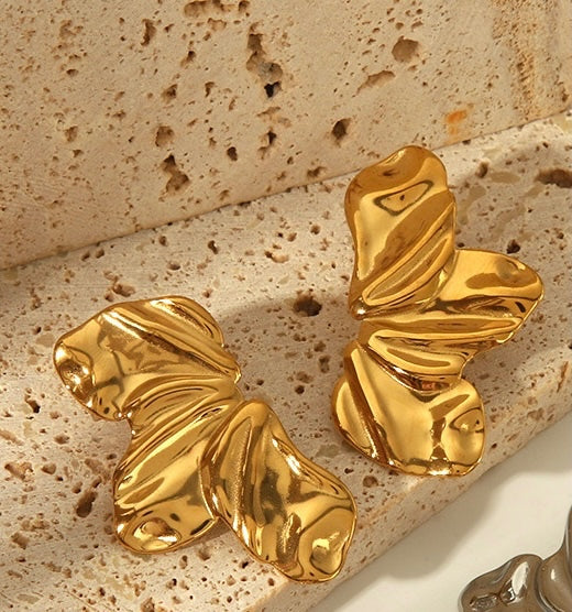 Golden Sakura Earrings