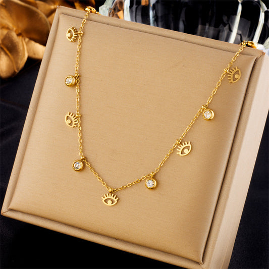 Eye-conic Gold Necklace