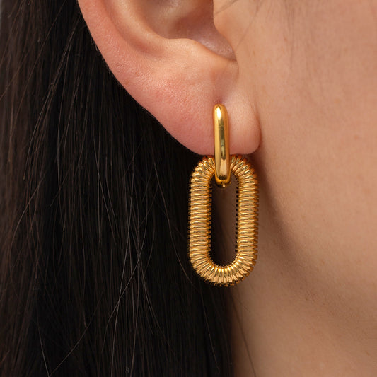 Golden Geometry Detachable Earrings