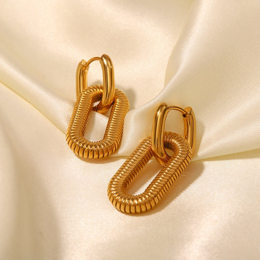 Golden Geometry Detachable Earrings