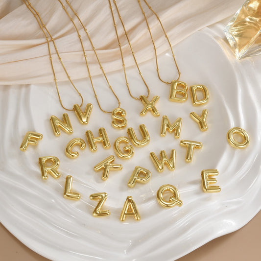Initial Letter Gold Necklace