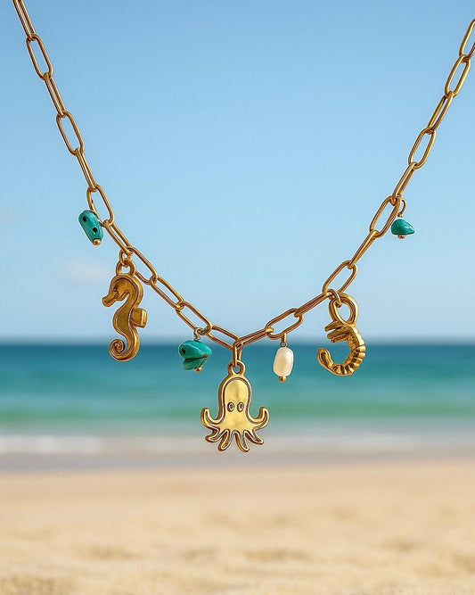 Ciao Blue Charms Necklace