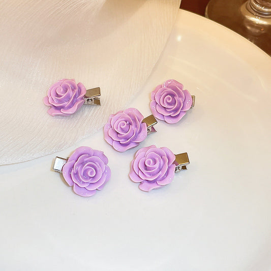 French Roses Lilac Hairclips