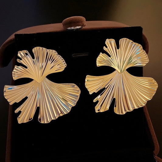 Golden Crinkle Earrings