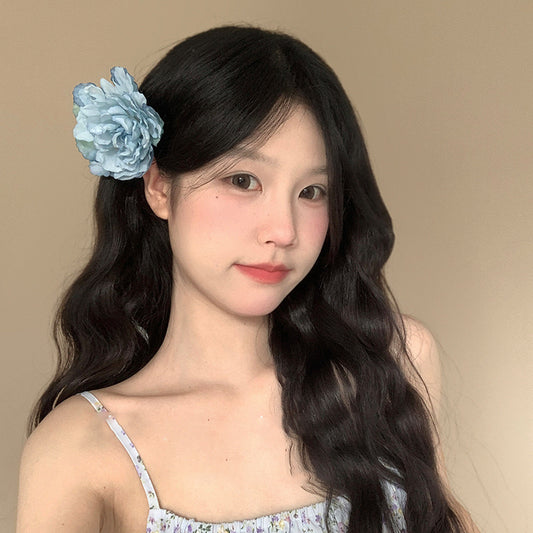 Romantic Rose Blue Hair Clip