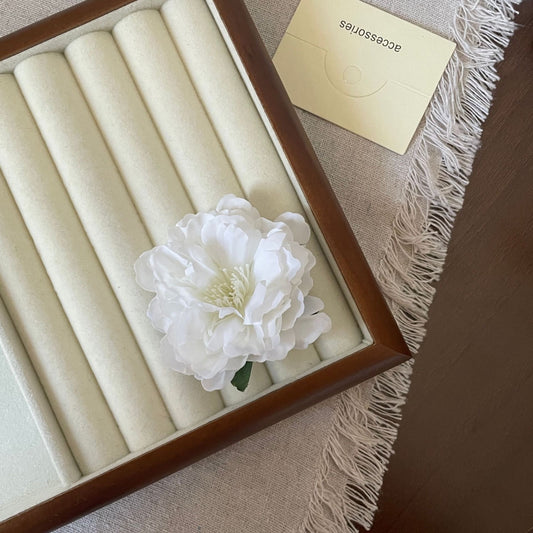 Timeless Ivory Rose Hair Clip