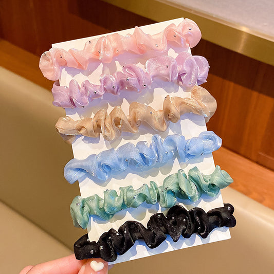 Pastel Puff Scrunchie Combo (Pack of 6)
