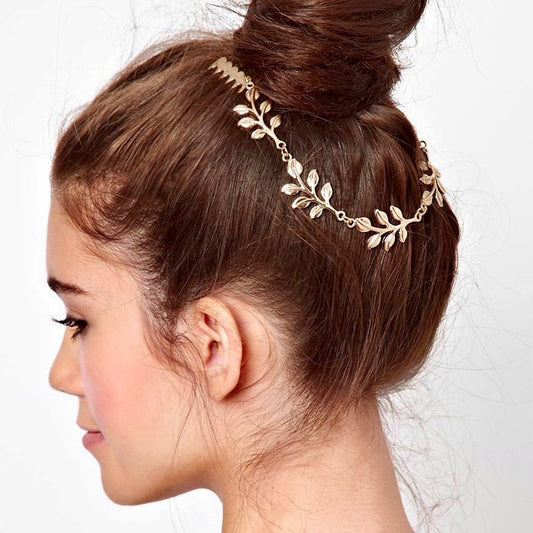 Draped veil Hair Chain