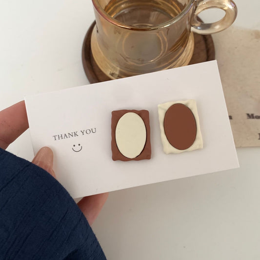 Choco Latte Mismatched Earrings