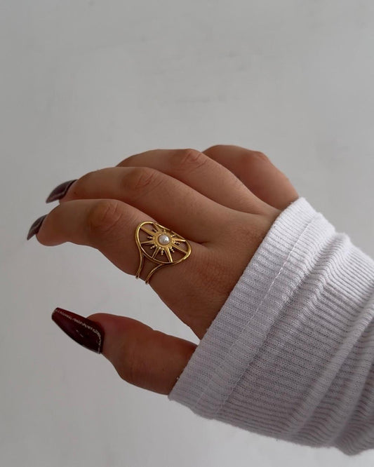 Sunset Oracle Pearl Ring