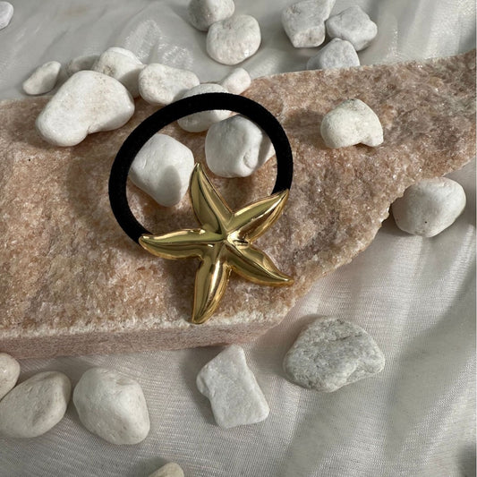 Coral Star Statement Metal Hair Tie