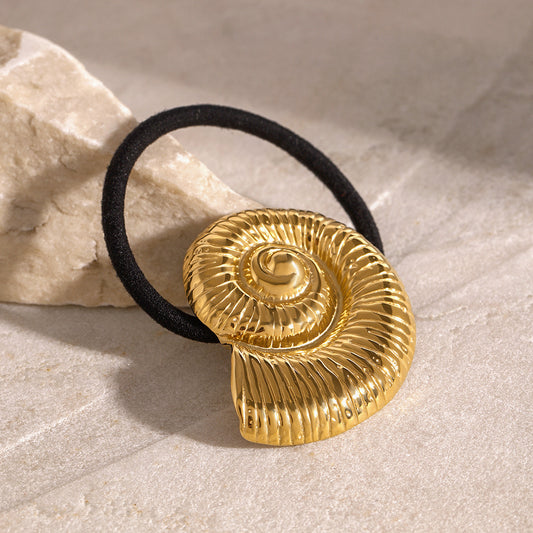 Spiral Shell Statement Metal Hair Tie