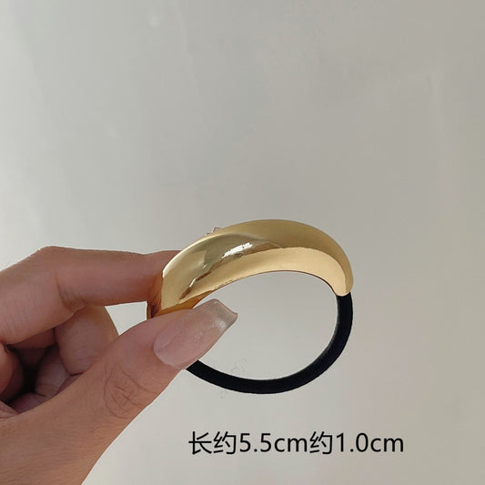 Bold Striped Statement Metal Hair Tie