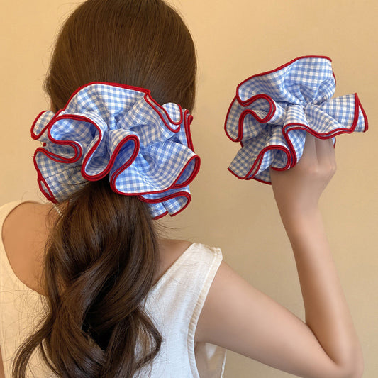 Pastel Gingham Scrunchie