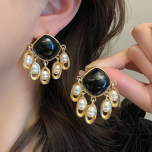 Elegant Opera Pearl Earrings