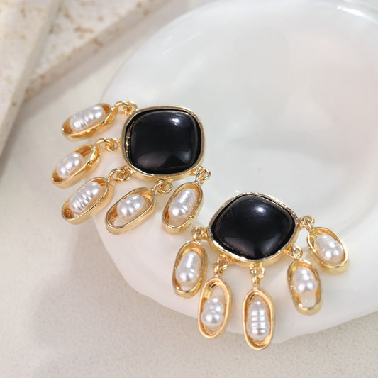Elegant Opera Pearl Earrings