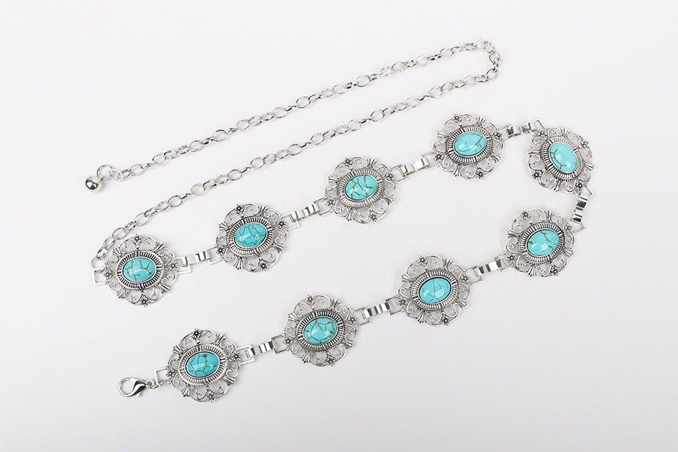Grecian-Goddess Turquoise Waist Chain – Jewelsmars