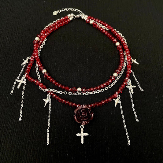 Beauty n the Baddie! Rose Necklace