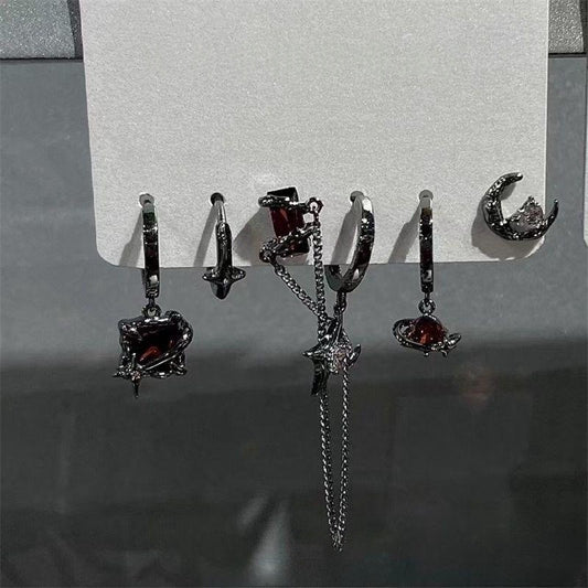 Dangerously Crimson Earrings Combo