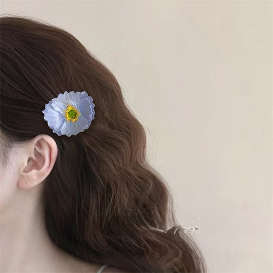 Pop of Blue Poppy Hair Clip