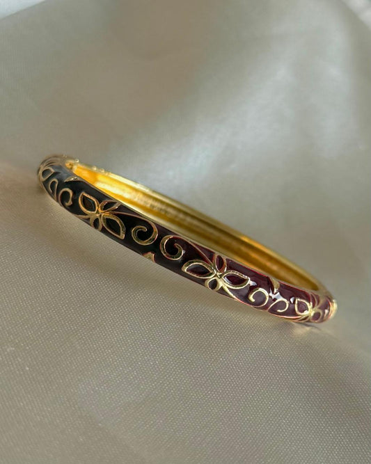 Vintage Swirls Enamel Bracelet
