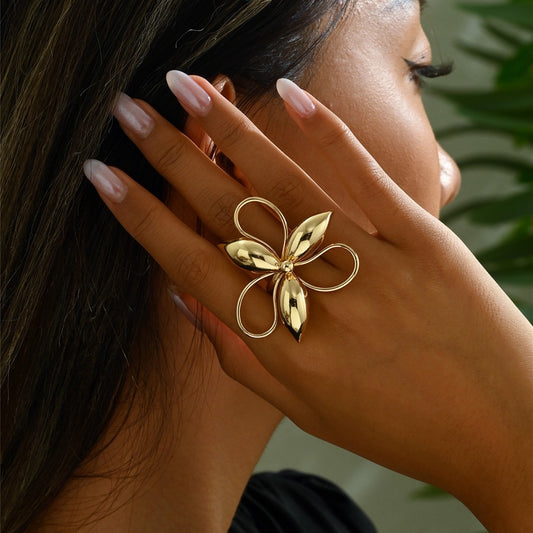 Golden Orchid Ring